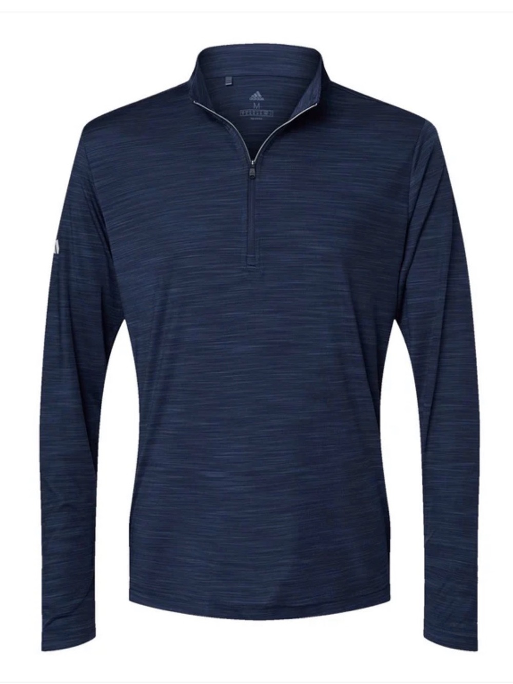 adidas Men's Heathered Navy Quarter-Zip Top